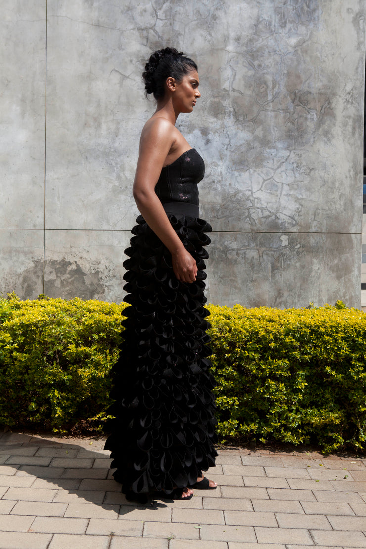 The Fama Strapless Top - Black