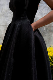 The Aurora Dress - Black Shimmer Scuba