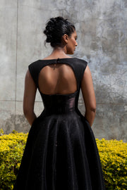 The Aurora Dress - Black Shimmer Scuba