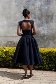 The Aurora Dress - Navy Shimmer Scuba