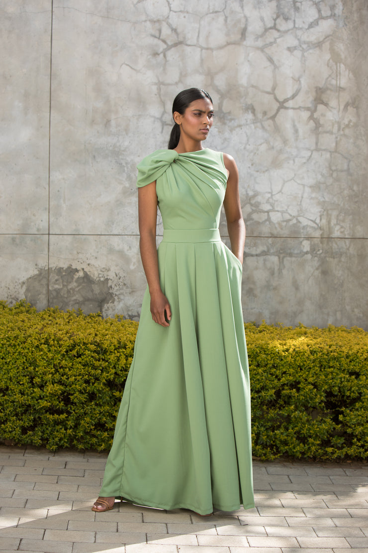 The Asymmetrical Drape Top Mint Green ERRE Fashion The Asymmetrical Drape Top Mint Green ERRE Fashion