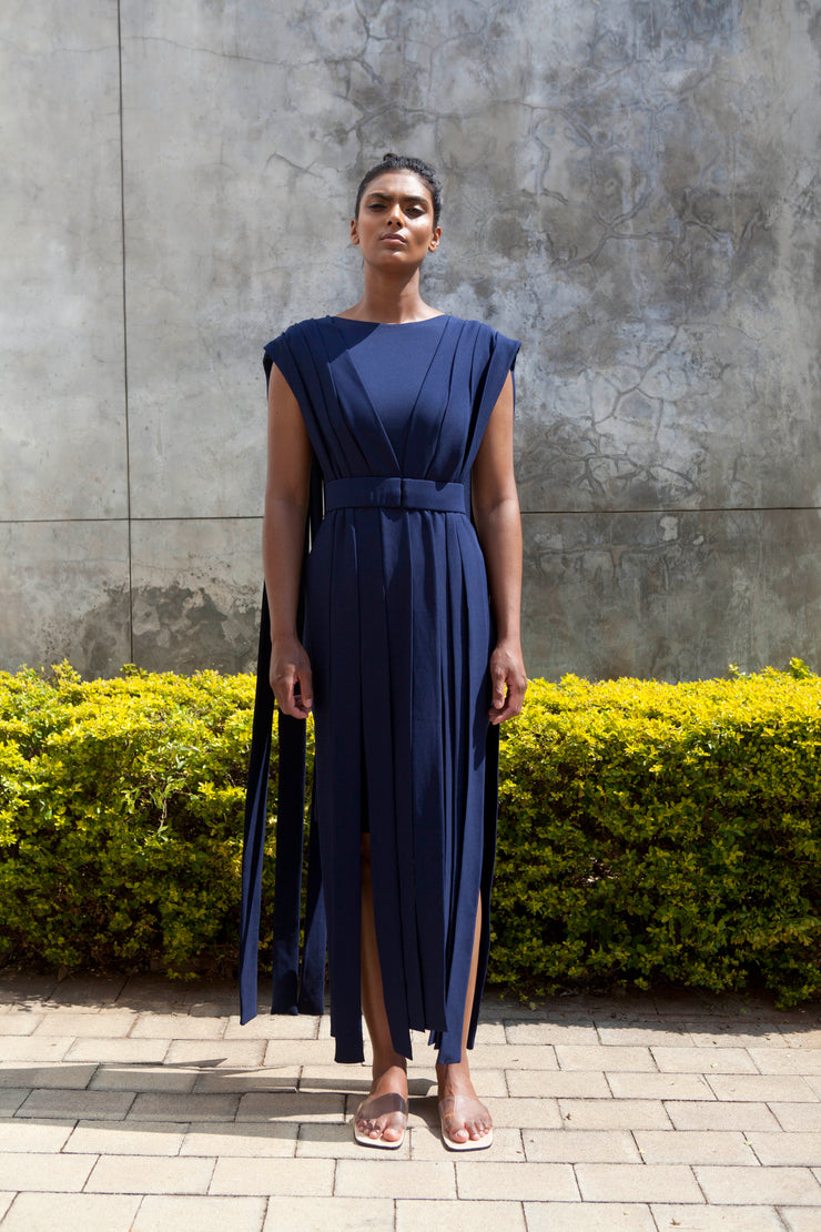 The Bellona Dress -Navy