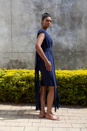 The Bellona Dress -Navy