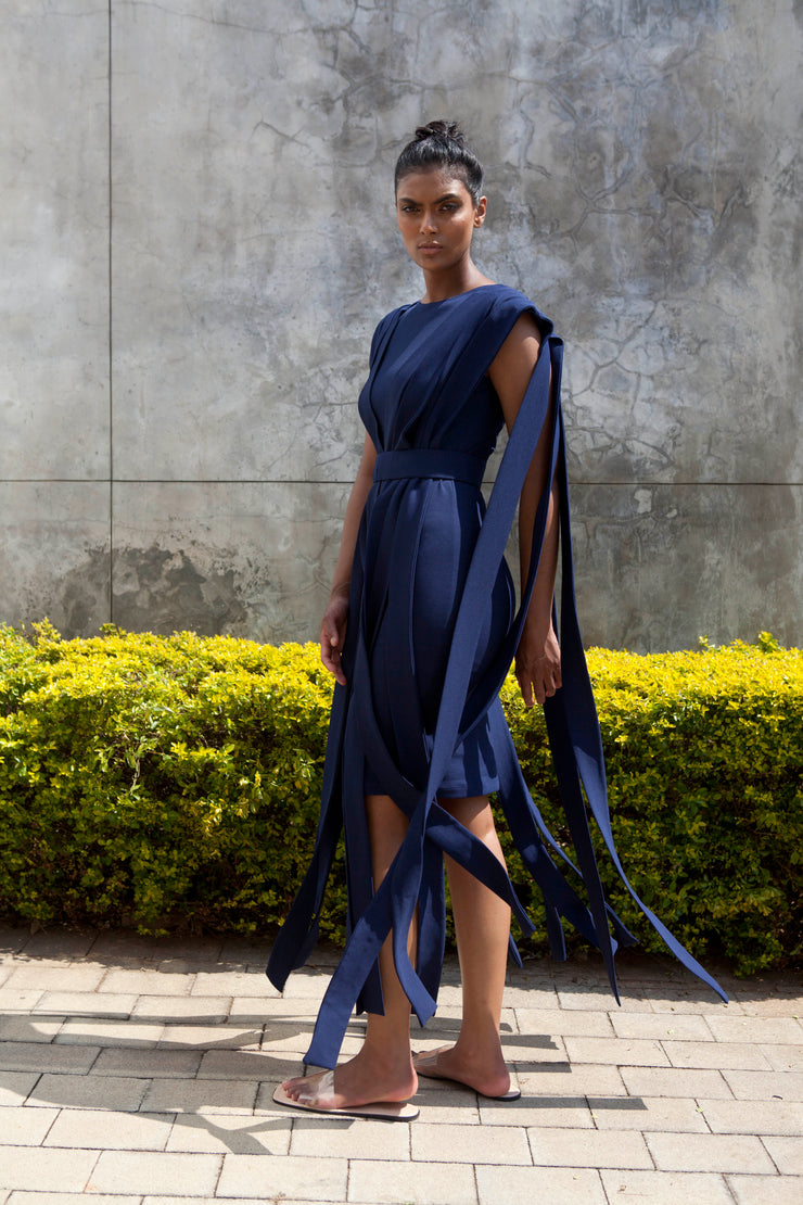 The Bellona Dress -Navy