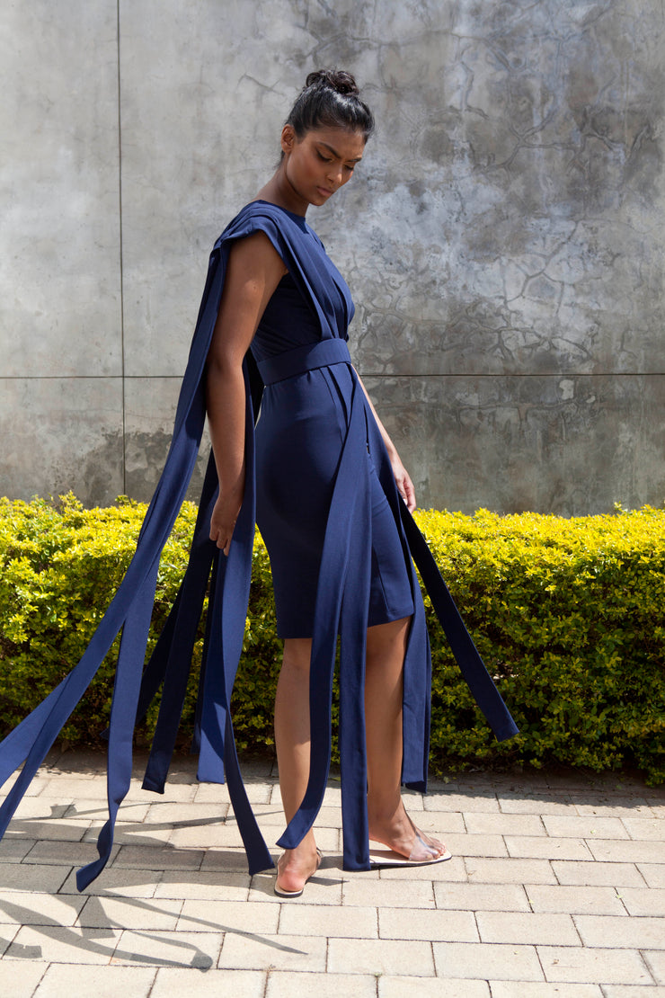 The Bellona Dress -Navy