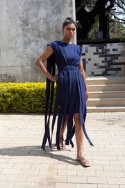 The Bellona Dress -Navy