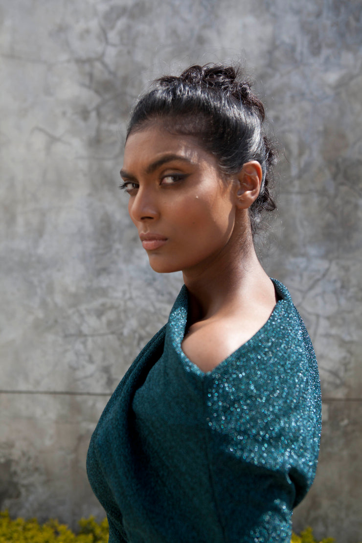 The Opis Top - Emerald Green