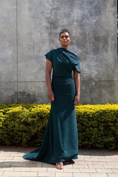 The Opis Dress- Emerald Green