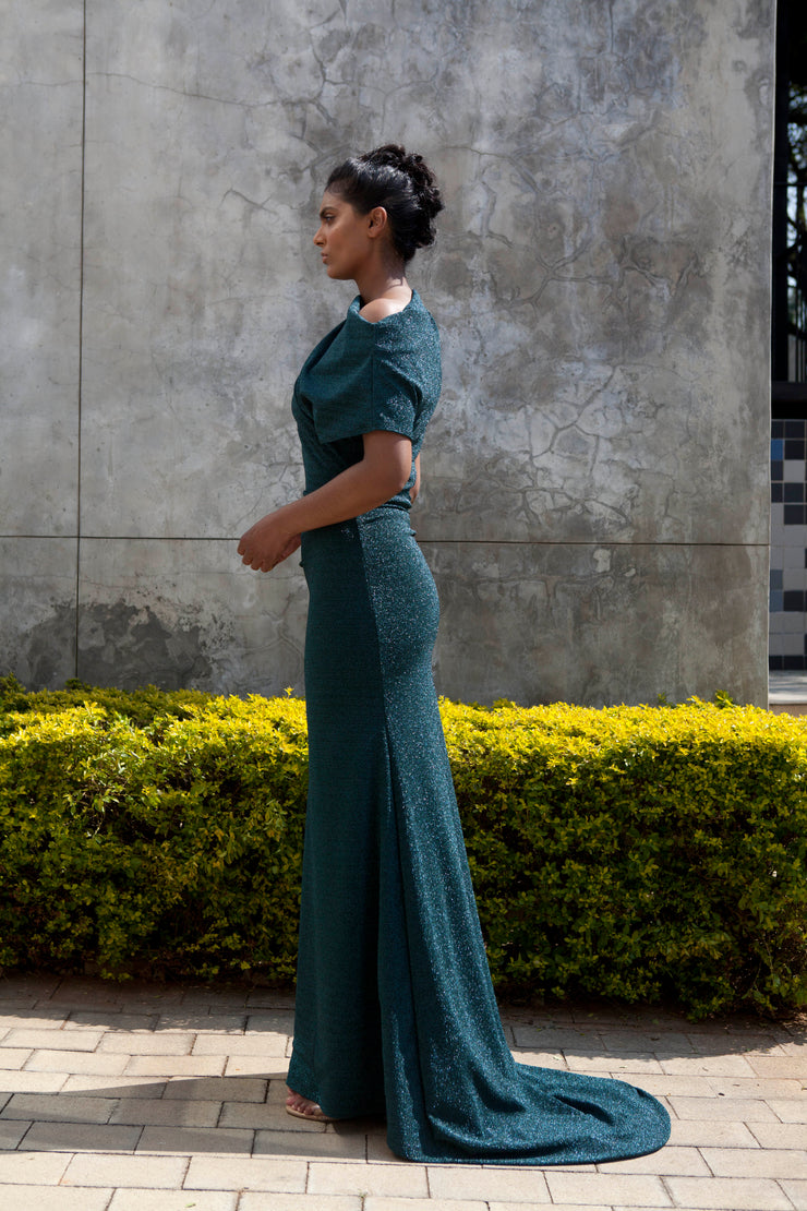 The Opis Dress- Emerald Green
