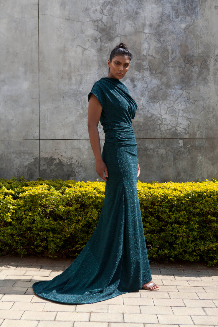 The Opis Dress- Emerald Green