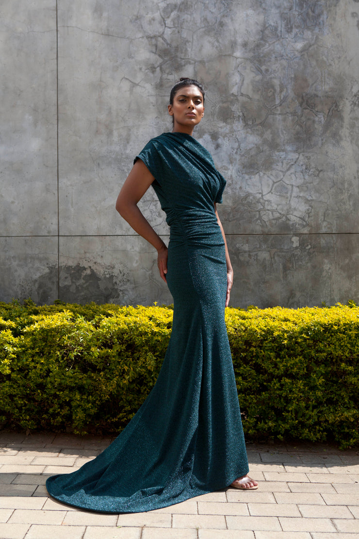 The Opis Dress- Emerald Green