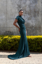 The Opis Dress- Emerald Green