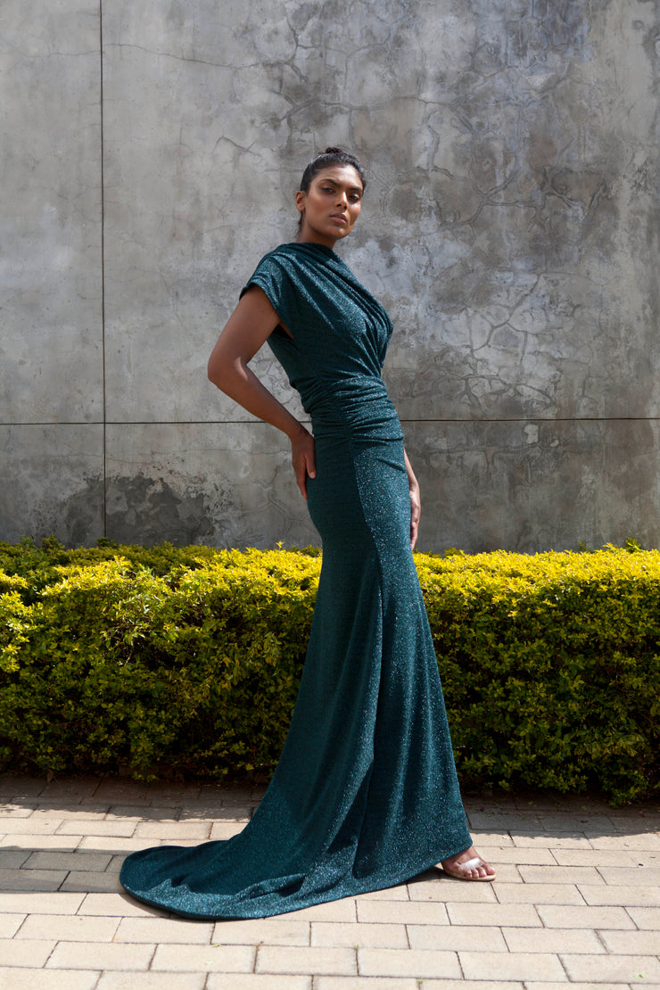 The Opis Dress- Emerald Green