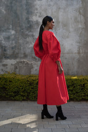 ERRE Red Protean Coat Dress