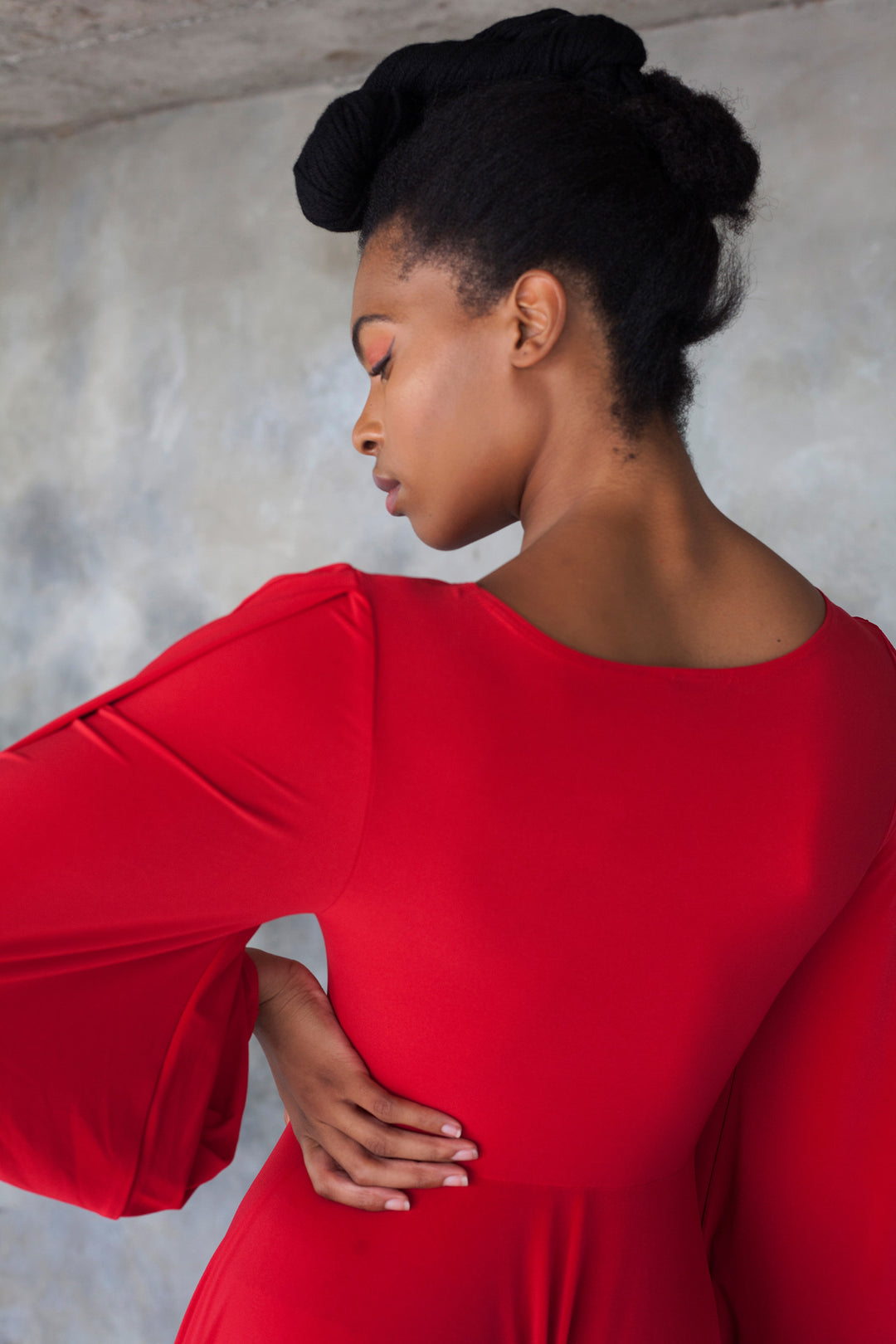 Red Power Sleeve Maxi Dress – ERRE Fashion