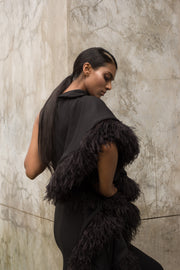 Black Ostrich Feather Dress
