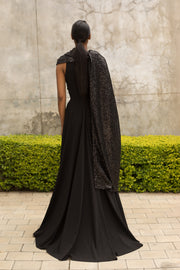 Black Multi Way Drape Dress