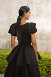Black Double Circle Skirt