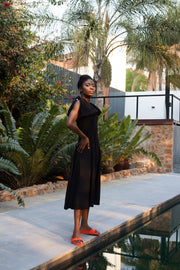 ERRE Black Switch fit and flare dress