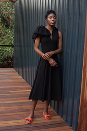 Black SWITCH Fit and Flare Dress