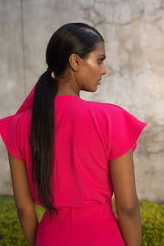 Hot Pink BEND - Bow top