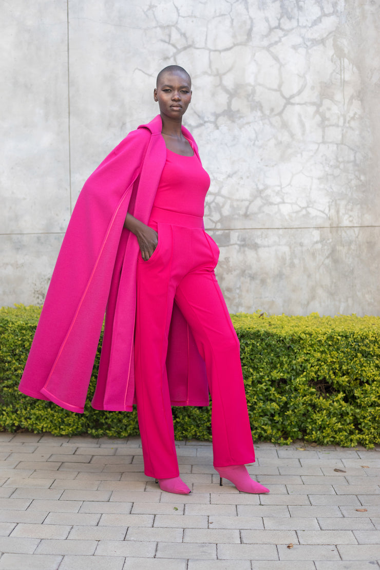 The CHIEF Cape Sleeve Coat - Pink