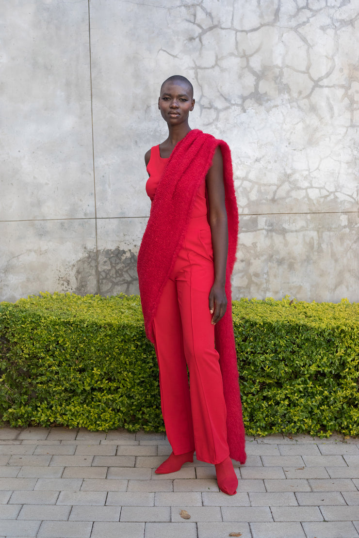 The MOHAIR Scarf - Red