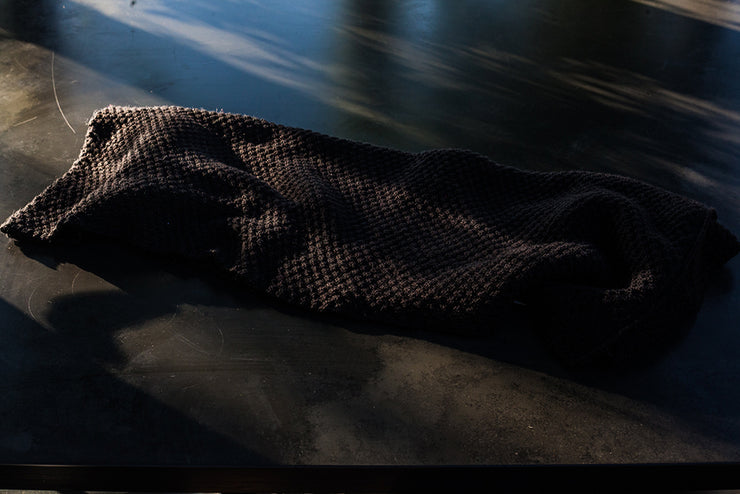 Black Extra Long Mohair Scarf
