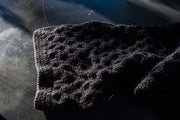 Black Bobble Hand Knit Mohair Scarf