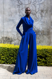 The COWL top - Royal Blue
