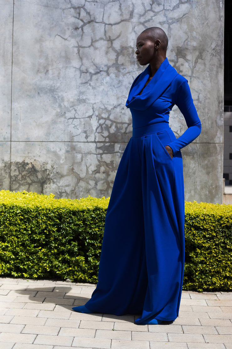 The COWL top - Royal Blue