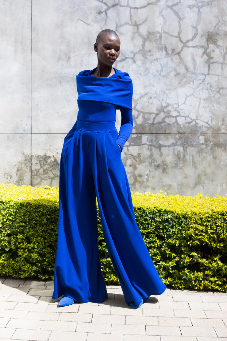 The COWL top - Royal Blue