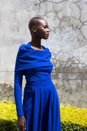 The COWL top - Royal Blue
