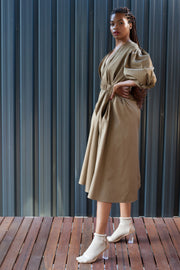 ERRE Sand Protean Cotton Coat Dress